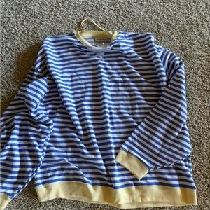 NWT We The Free Blue and White Striped Sweatshirt